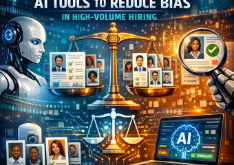 AI hiring tools illustration for Top 10 AI Tools to Reduce Bias in High-Volume Hiring